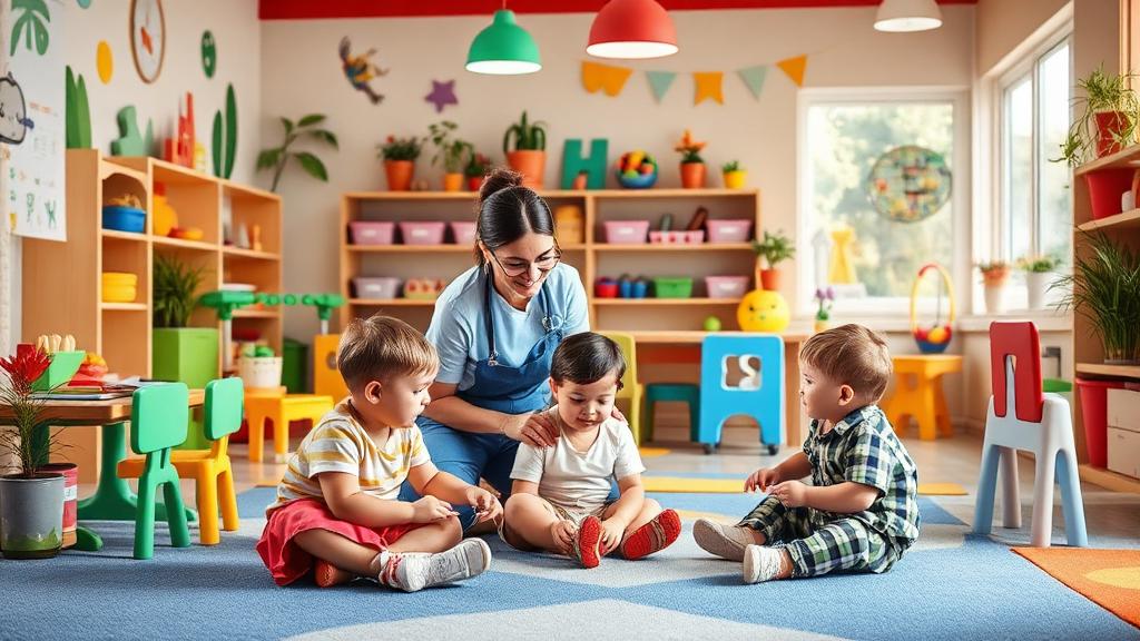 Childcare Educator at work — Images and Photos created by www.High-Salary-Jobs.com — The Website that Shows you real Work Incomes in Relation to Roles and Education