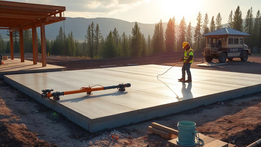 Concreter at work — Images and Photos created by www.High-Salary-Jobs.com — The Website that Shows you real Work Incomes in Relation to Roles and Education