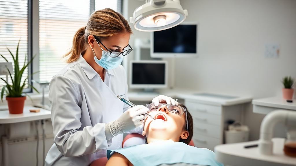 Dental Hygienist at work — Images and Photos created by www.High-Salary-Jobs.com — The Website that Shows you real Work Incomes in Relation to Roles and Education