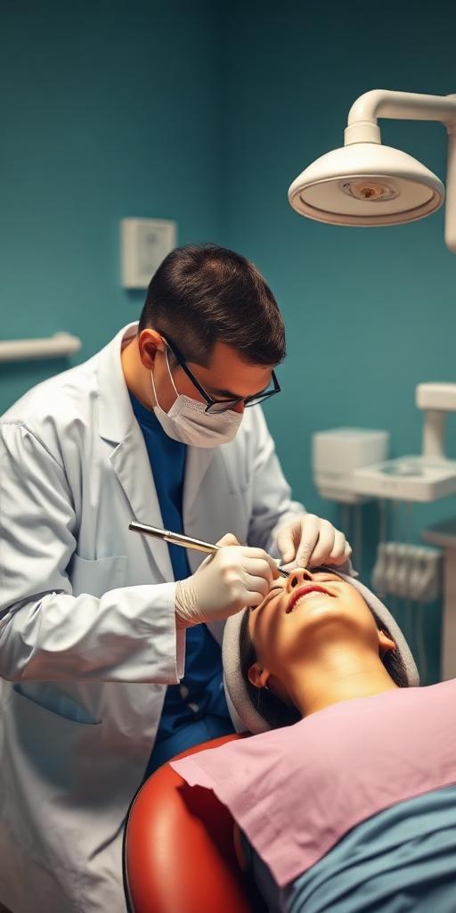 Dentist / Dental Surgeon at work — Images and Photos created by www.High-Salary-Jobs.com — The Website that Shows you real Work Incomes in Relation to Roles and Education