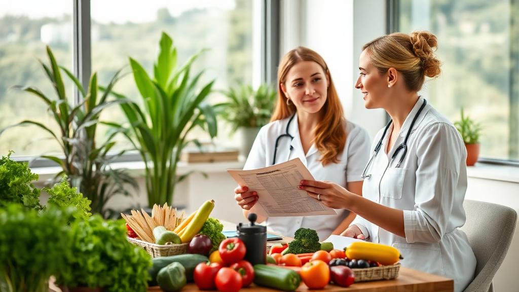 Dietitian at work — Images and Photos created by www.High-Salary-Jobs.com — The Website that Shows you real Work Incomes in Relation to Roles and Education