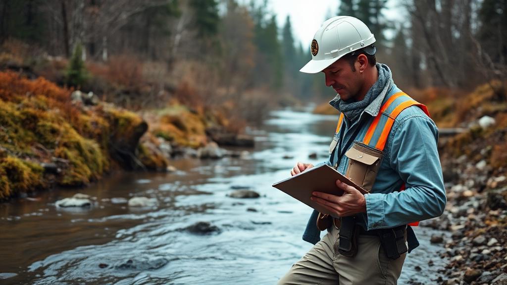 Environmental Engineer at work — Images and Photos created by www.High-Salary-Jobs.com — The Website that Shows you real Work Incomes in Relation to Roles and Education