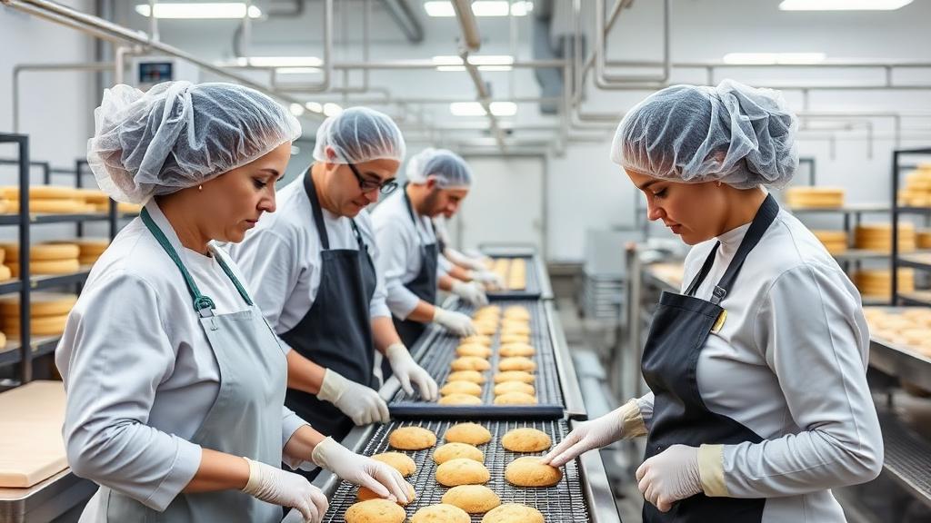 Food Production Worker at work — Images and Photos created by www.High-Salary-Jobs.com — The Website that Shows you real Work Incomes in Relation to Roles and Education