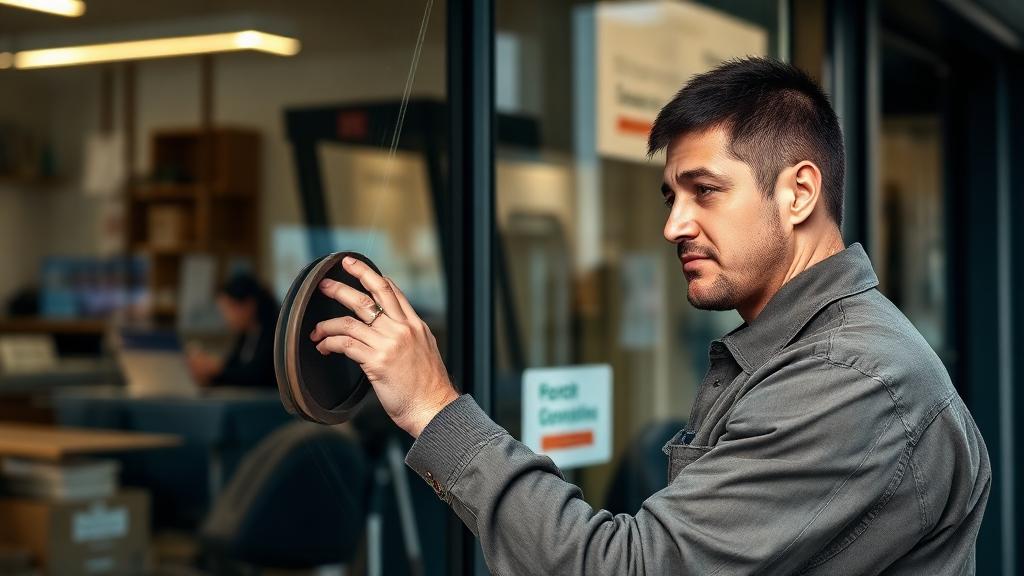 Glazier at work — Images and Photos created by www.High-Salary-Jobs.com — The Website that Shows you real Work Incomes in Relation to Roles and Education