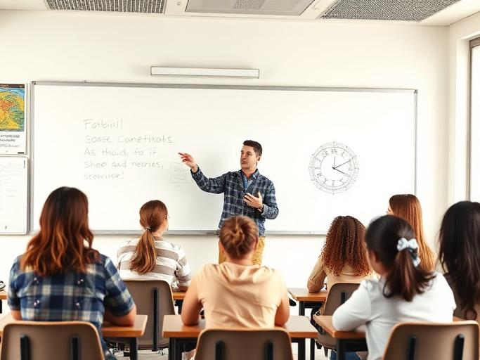 High School Teacher at work — Images and Photos created by www.High-Salary-Jobs.com — The Website that Shows you real Work Incomes in Relation to Roles and Education