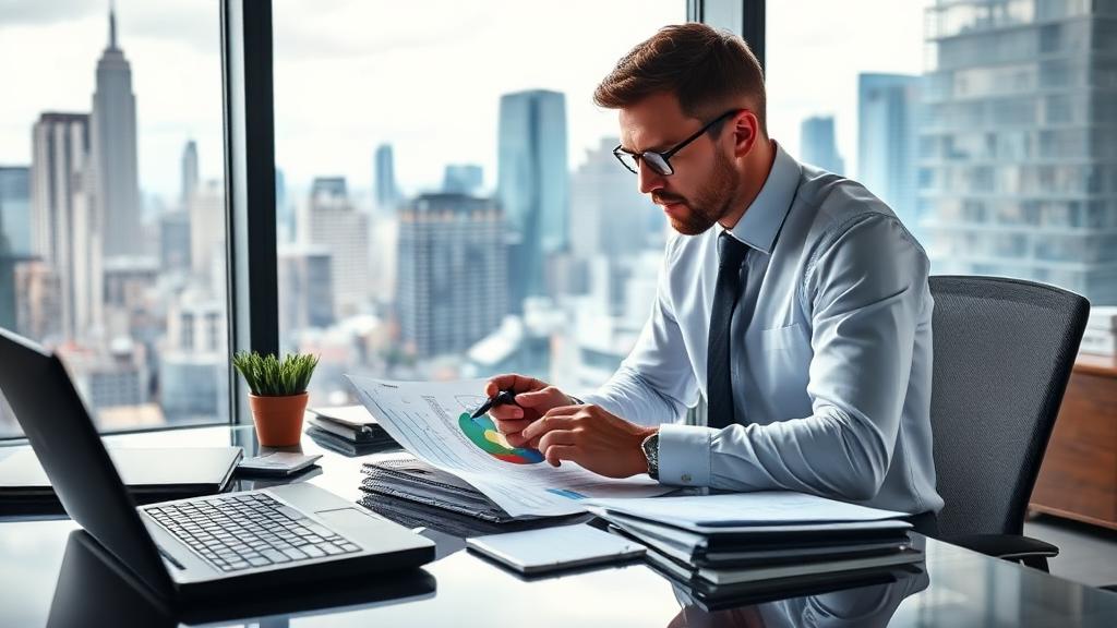 Investment Banker (Associate) at work — Images and Photos created by www.High-Salary-Jobs.com — The Website that Shows you real Work Incomes in Relation to Roles and Education