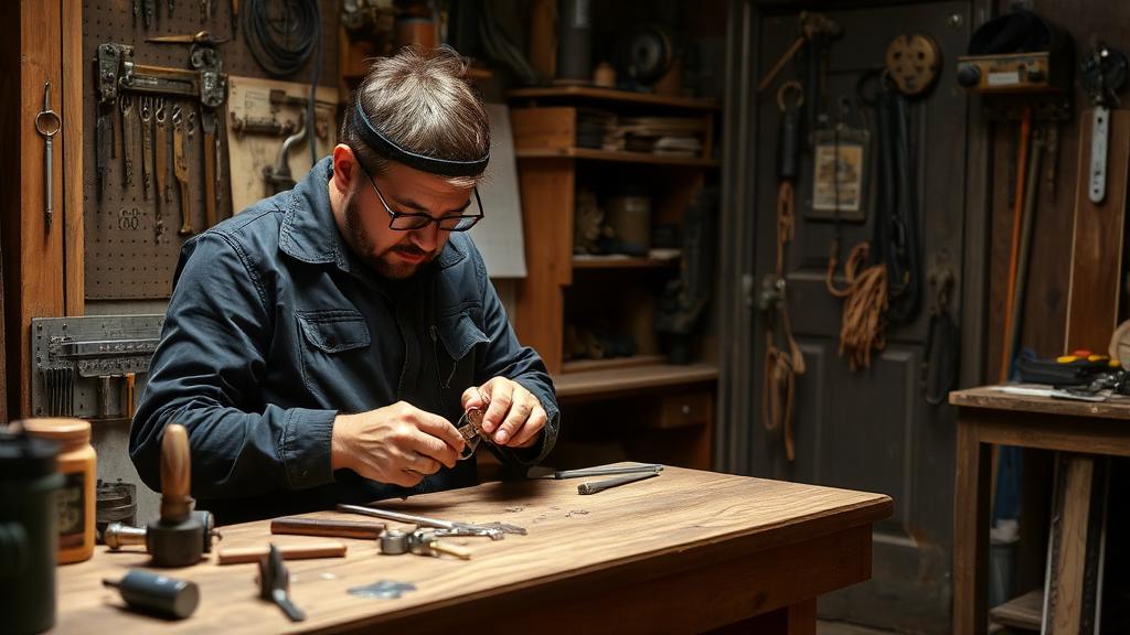 Locksmith at work — Images and Photos created by www.High-Salary-Jobs.com — The Website that Shows you real Work Incomes in Relation to Roles and Education
