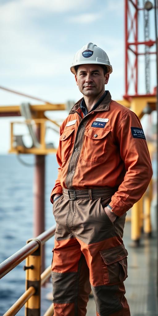Oil Rig Worker at work — Images and Photos created by www.High-Salary-Jobs.com — The Website that Shows you real Work Incomes in Relation to Roles and Education