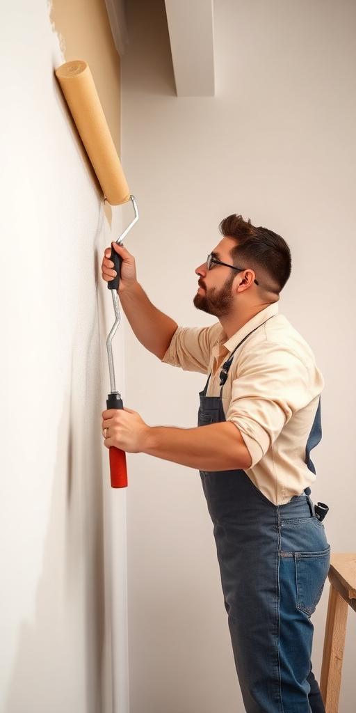 Painter & Decorator at work — Images and Photos created by www.High-Salary-Jobs.com — The Website that Shows you real Work Incomes in Relation to Roles and Education