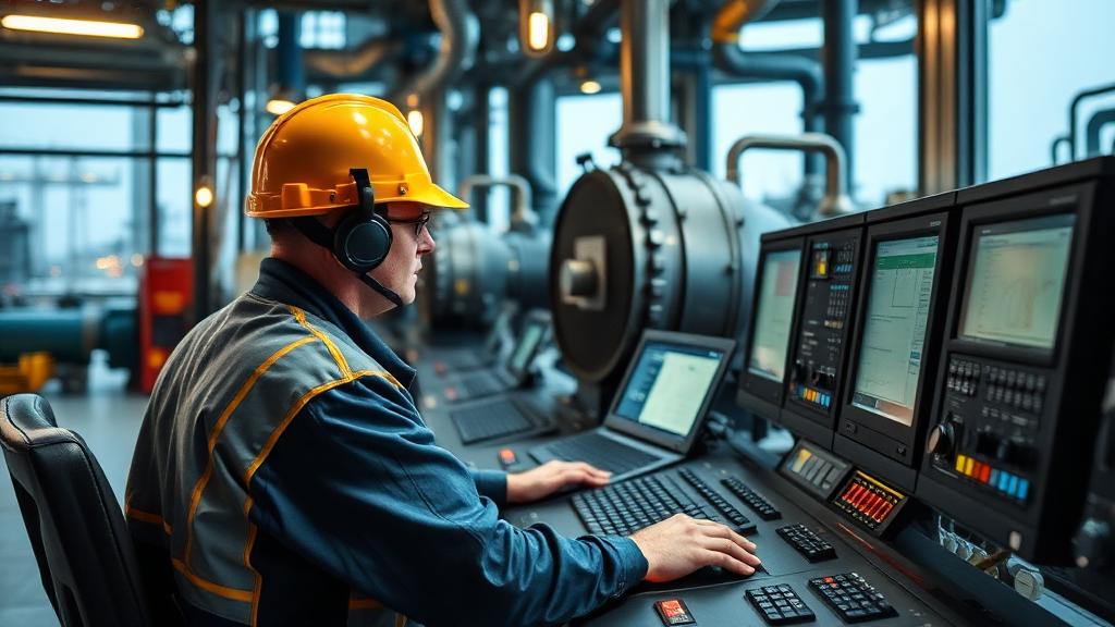 Power Plant Operator at work — Images and Photos created by www.High-Salary-Jobs.com — The Website that Shows you real Work Incomes in Relation to Roles and Education