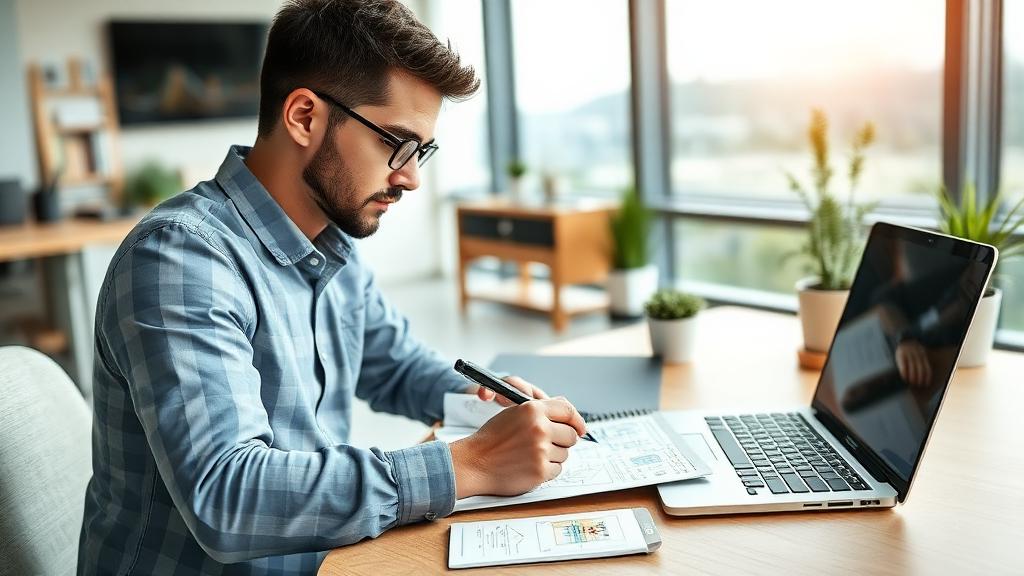 UX Designer at work — Images and Photos created by www.High-Salary-Jobs.com — The Website that Shows you real Work Incomes in Relation to Roles and Education